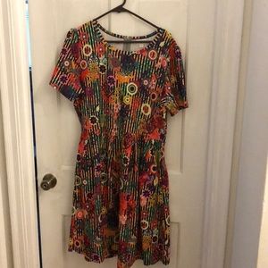 Lularoe Amelia multi-color dress.